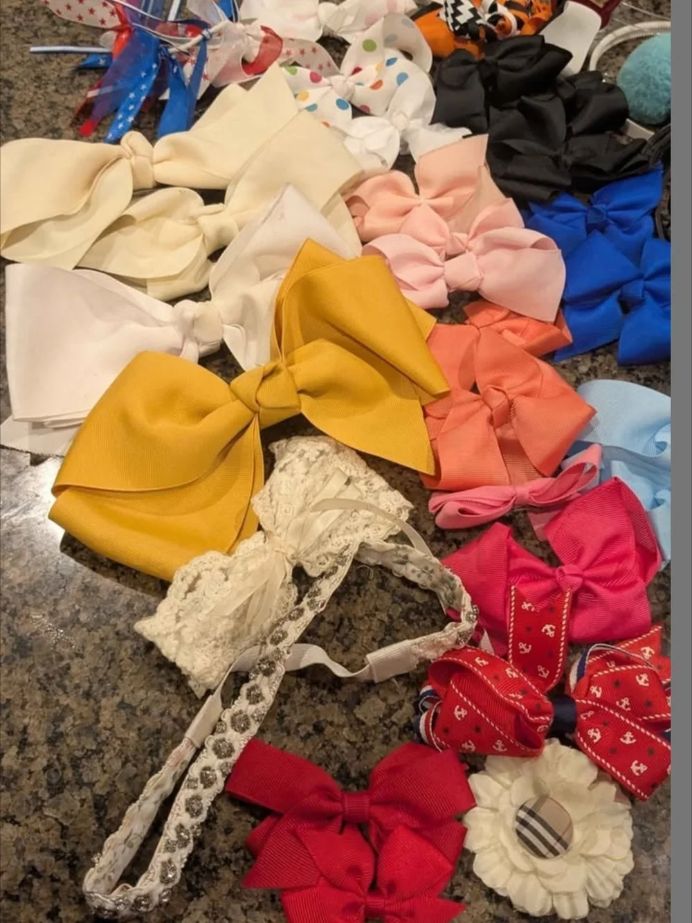 50 Piece Assorted Girls' Hair Bows and Headbands - Multicolor